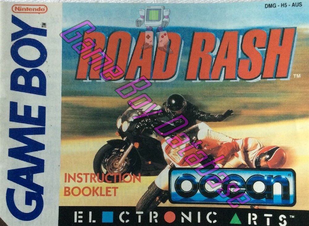 Road Rash AUS Front of the booklet