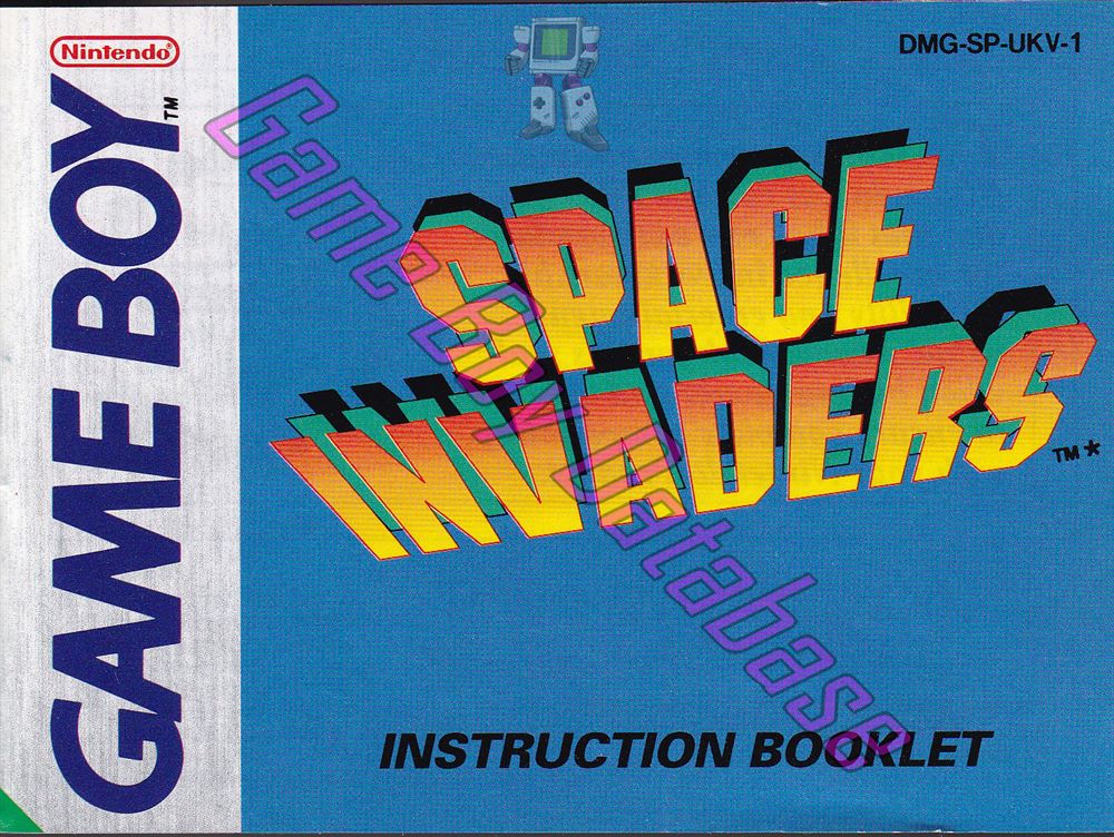 Space Invaders UKV-1 Front of the booklet