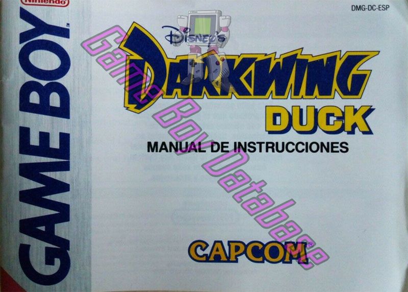 Darkwing Duck (Disney's) ESP Front of the booklet