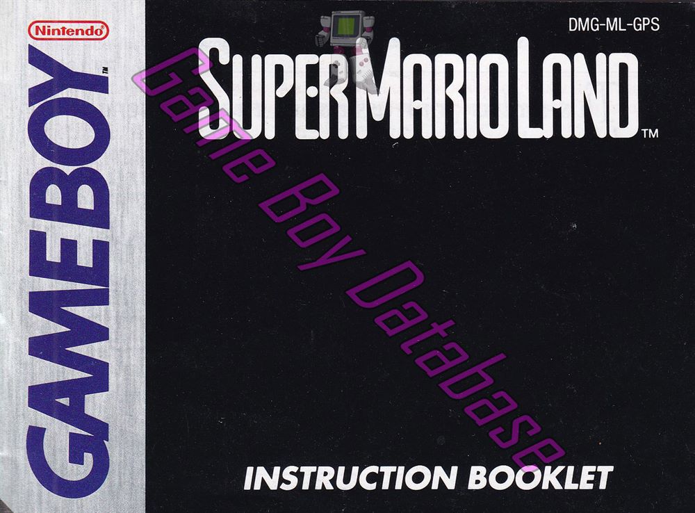 Super Mario Land GPS-1 Front of the booklet