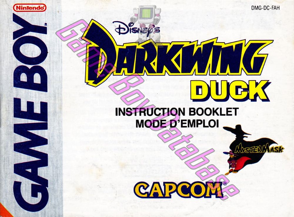 Darkwing Duck (Disney's) FAH Front of the booklet