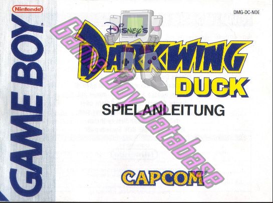 Darkwing Duck (Disney's) NOE Front of the booklet