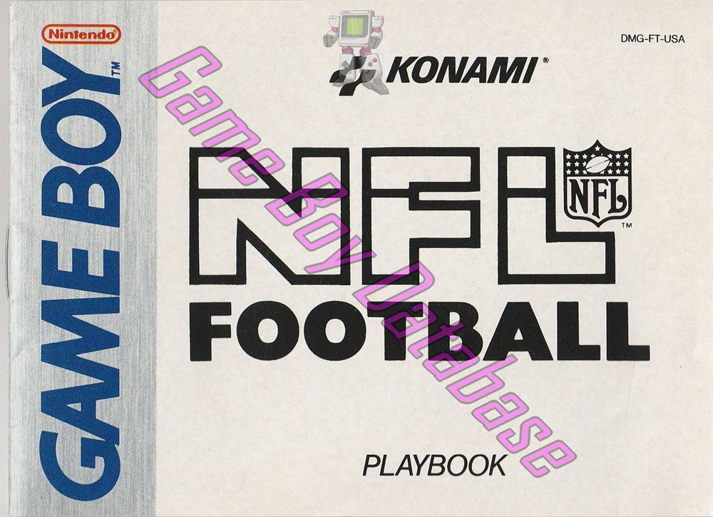 NFL Football USA Front of the booklet