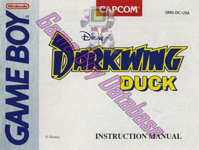 Darkwing Duck (Disney's) USA Front of the booklet