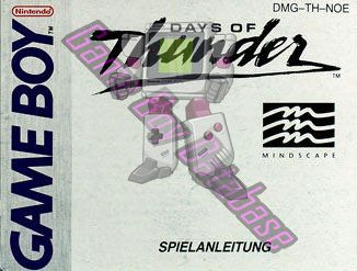 Days of Thunder NOE Front of the booklet