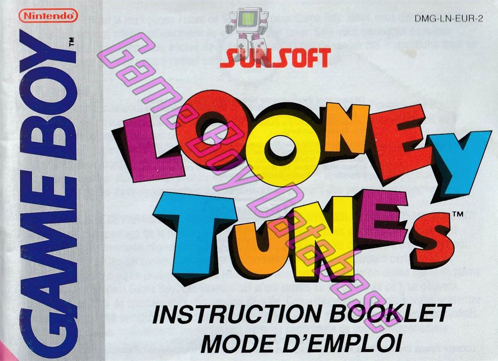 Looney Tunes EUR-2 Front of the booklet