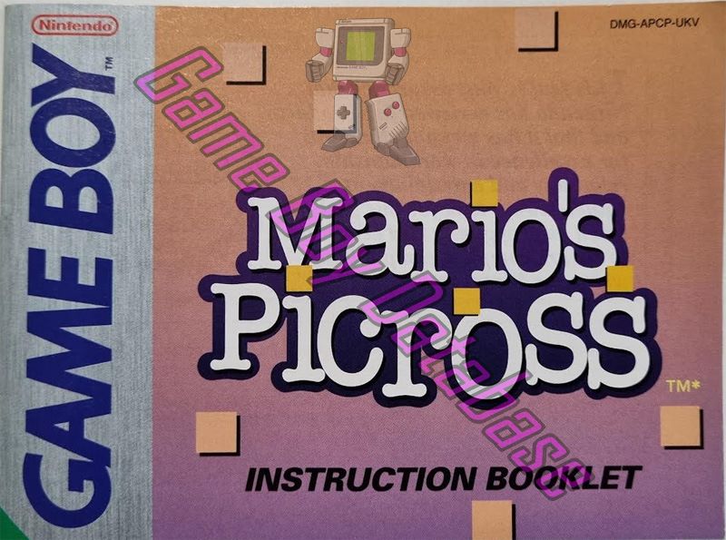 Mario's Picross UKV Front of the booklet