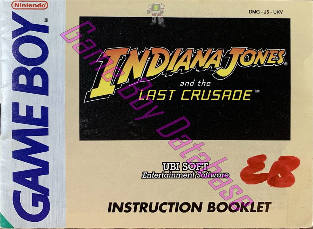 Indiana Jones and the Last Crusade UKV-1 Front of the booklet