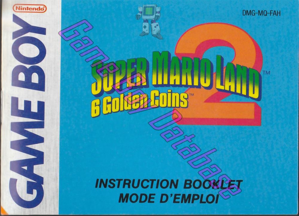 Super Mario Land 2: 6 Golden Coins  FAH Front of the booklet