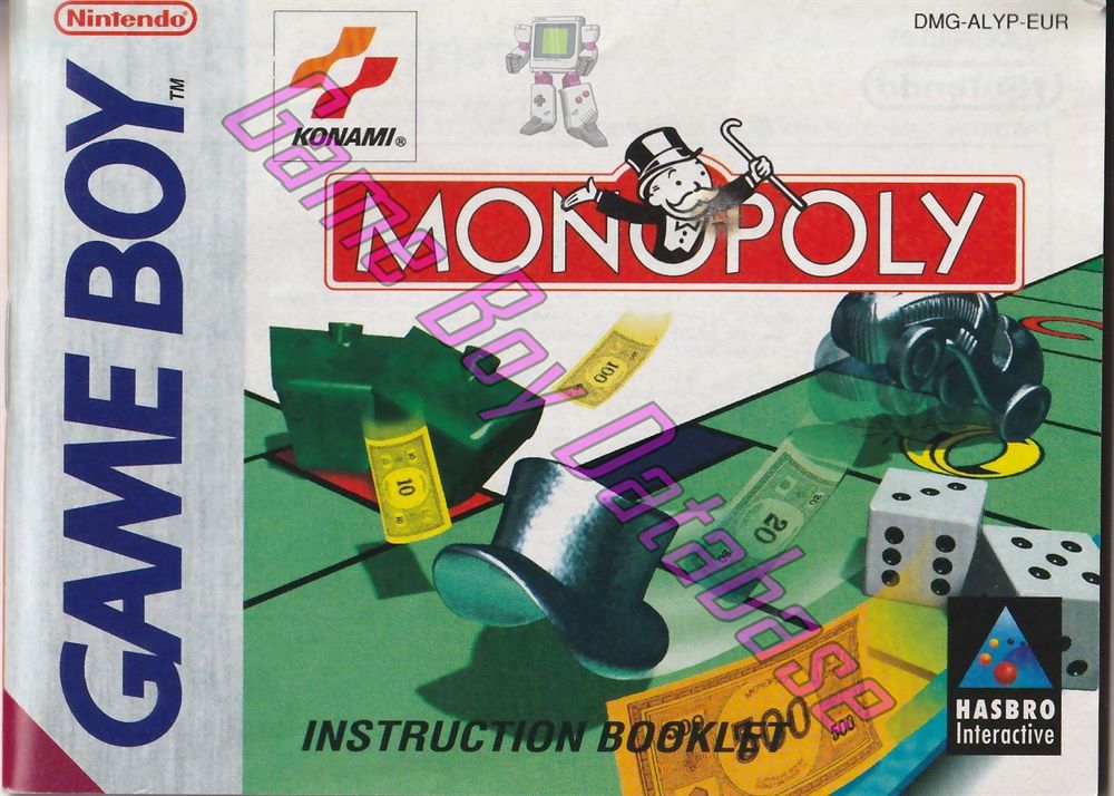 Monopoly EUR Front of the booklet