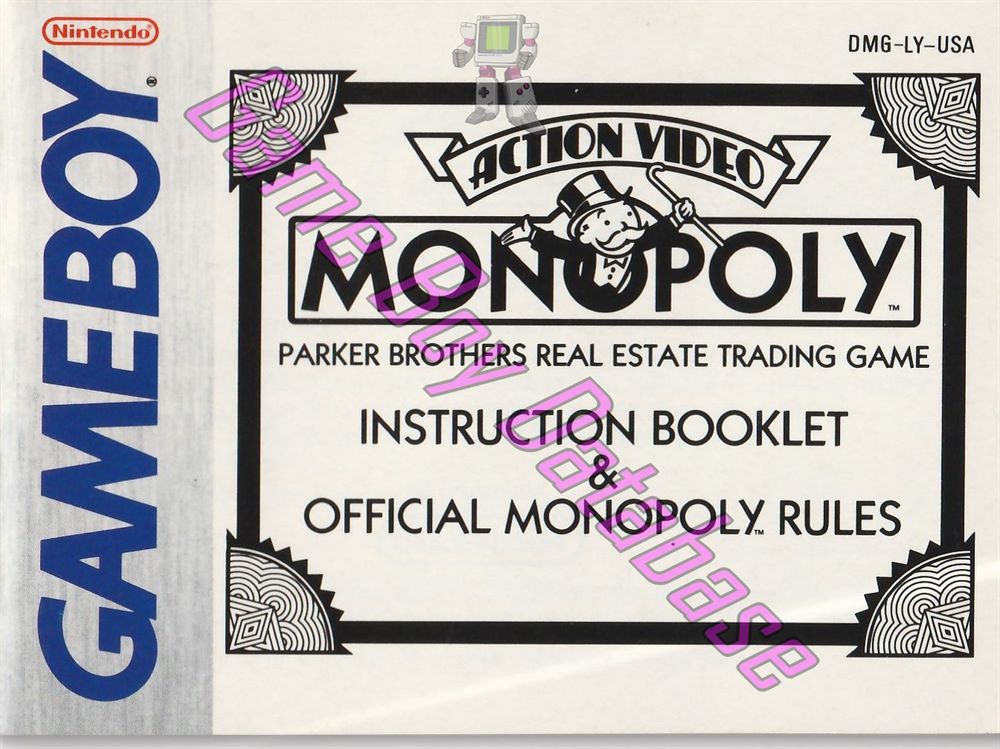 Monopoly USA Front of the booklet