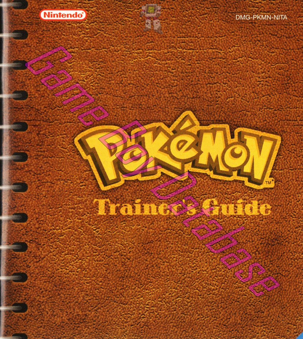 Pokemon Versione Blu NITA-2 Front of the booklet