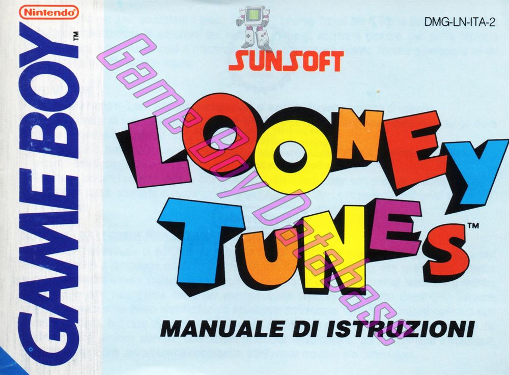 Looney Tunes ITA-2 Front of the booklet