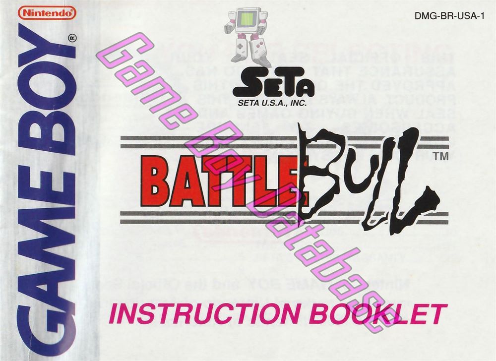 Battle Bull USA-1 Front of the booklet