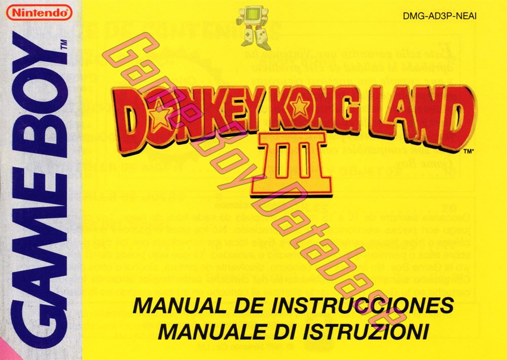 Donkey Kong Land III NEAI Front of the booklet