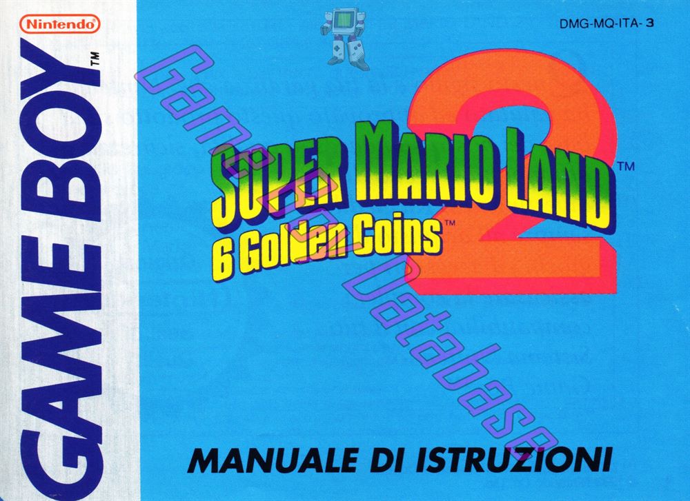 Super Mario Land 2: 6 Golden Coins NEAI-2 Front of the booklet