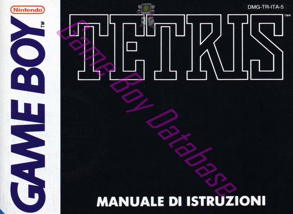 Tetris NEAI Front of the booklet