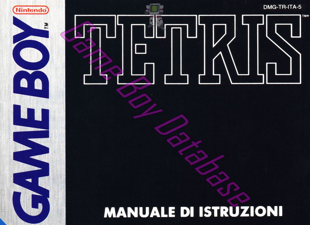 Tetris NEAI-1 Front of the booklet