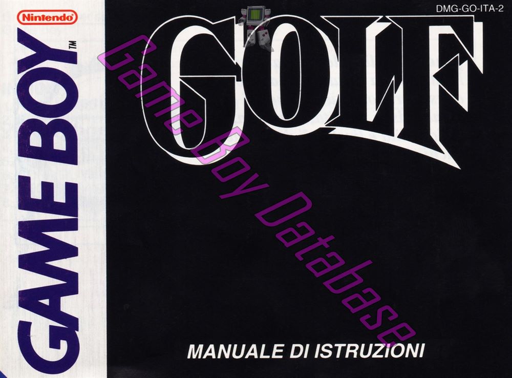 Golf ITA-3 Front of the booklet