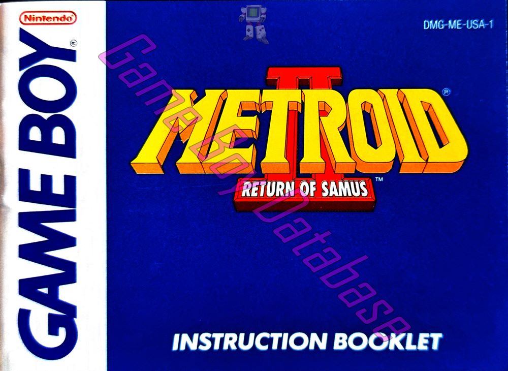 Metroid II Return of Samus USA Front of the booklet