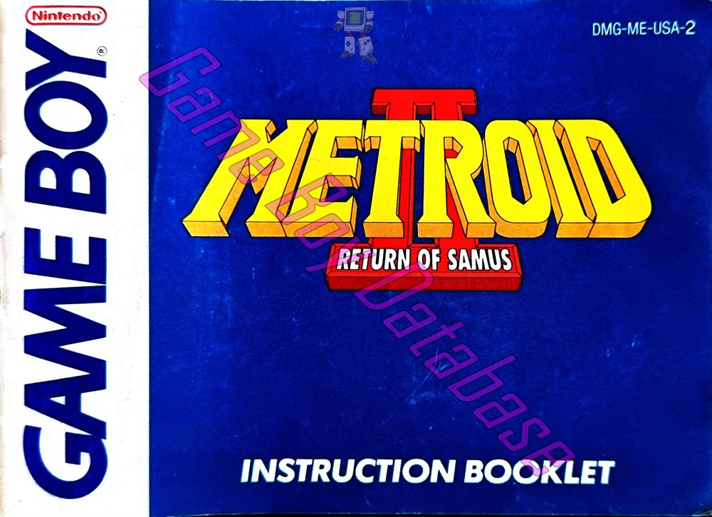 Metroid II Return of Samus USA-1 Front of the booklet