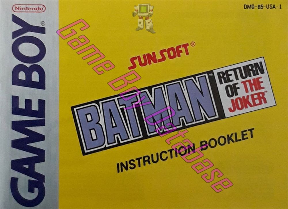 Batman Return of the Joker USA-1 Front of the booklet