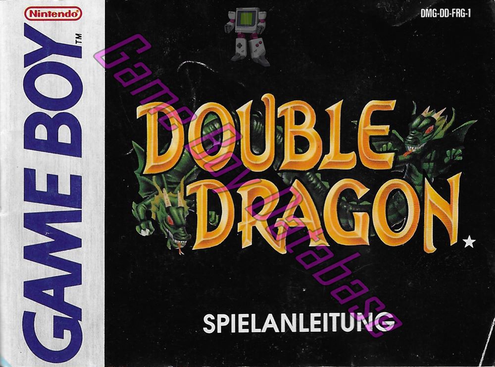 Double Dragon FRG-1 Front of the booklet