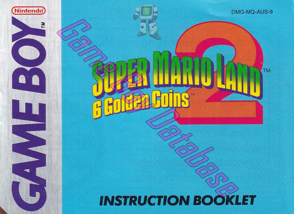 Super Mario Land 2: 6 Golden Coins  AUS-4 Front of the booklet