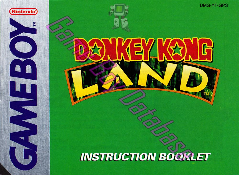 Donkey Kong Land GPS Front of the booklet