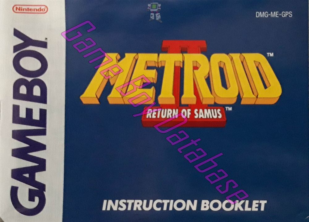 Metroid II Return of Samus GPS Front of the booklet