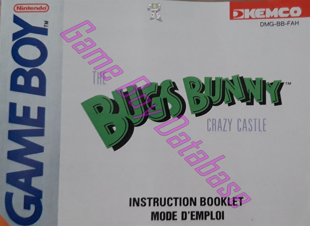 Bugs Bunny the Crazy Castle FAH Front of the booklet