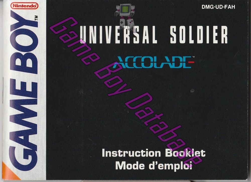 Universal Soldier FAH Front of the booklet