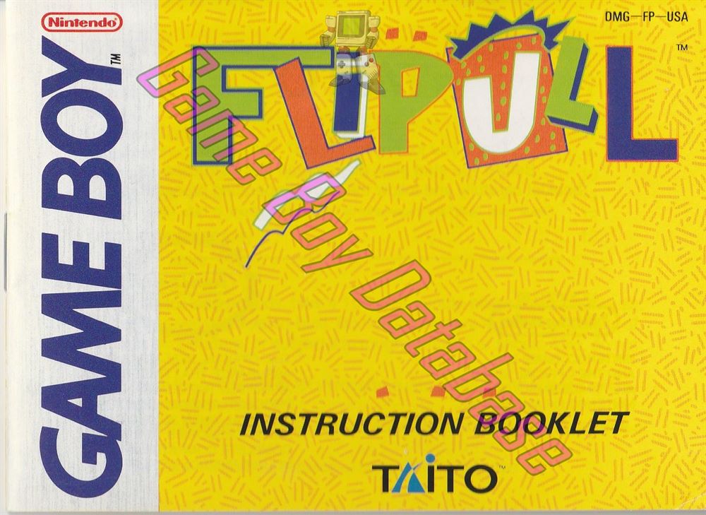 Flipull USA Front of the booklet