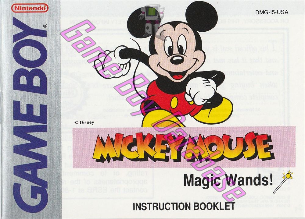 Mickey Mouse Magic Wands USA Front of the booklet