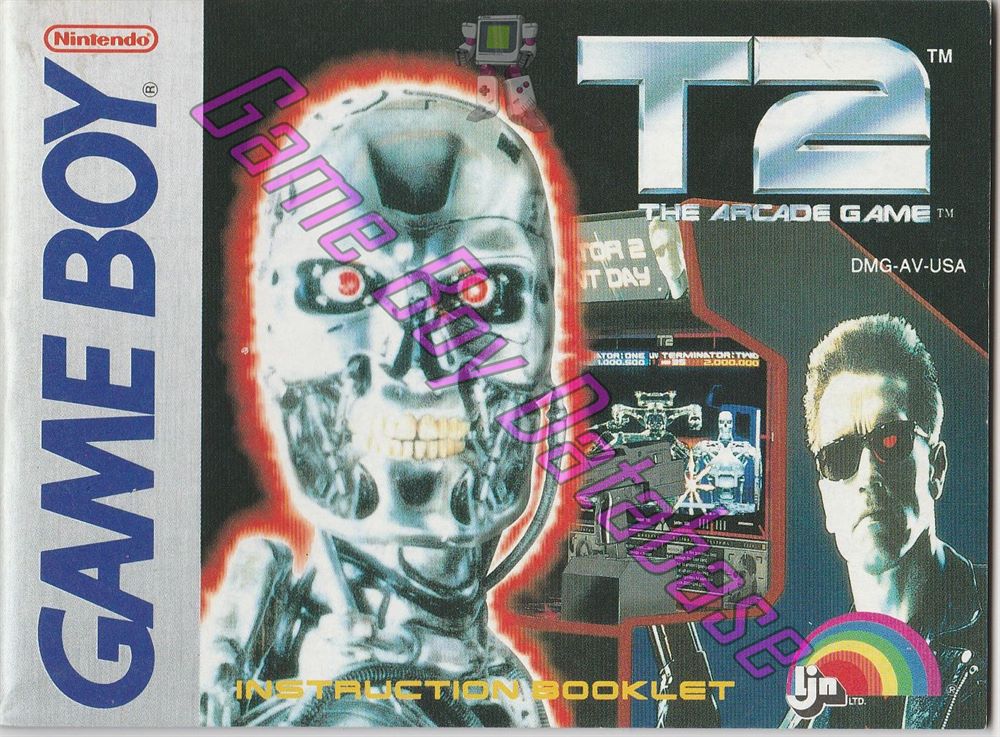 T2 the Arcade Game USA Front of the booklet