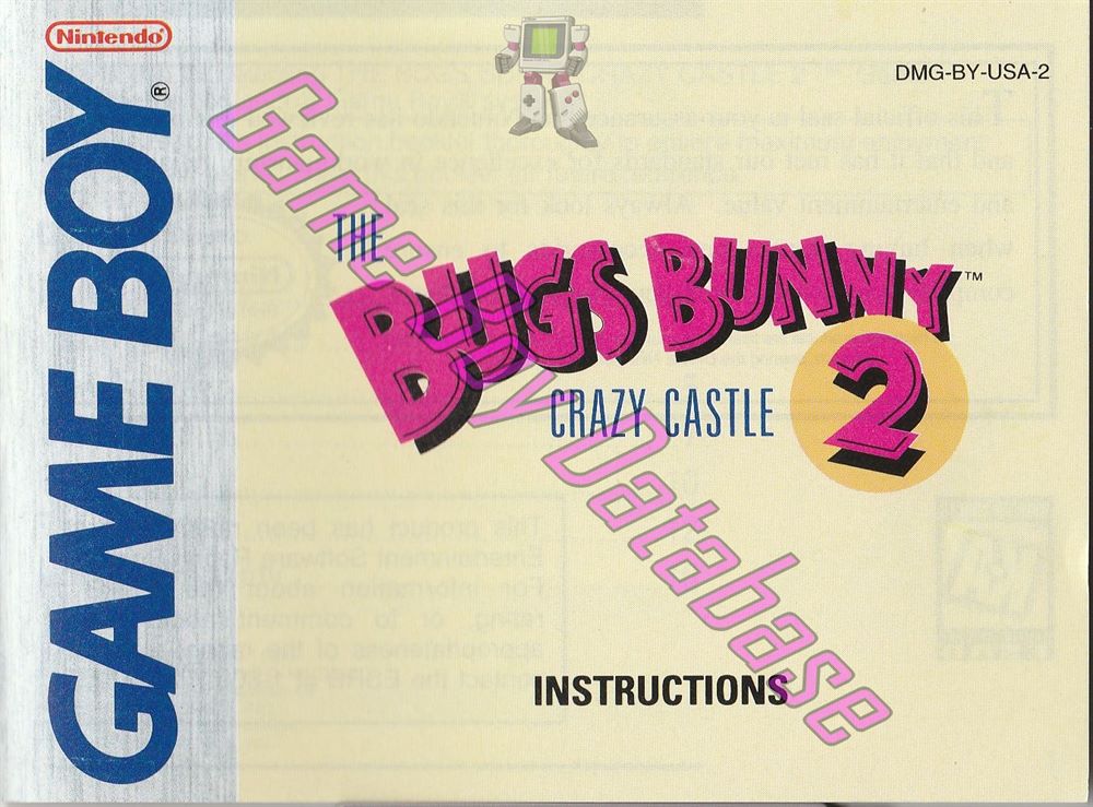 Bugs Bunny Crazy Castle 2 USA-2 Front of the booklet