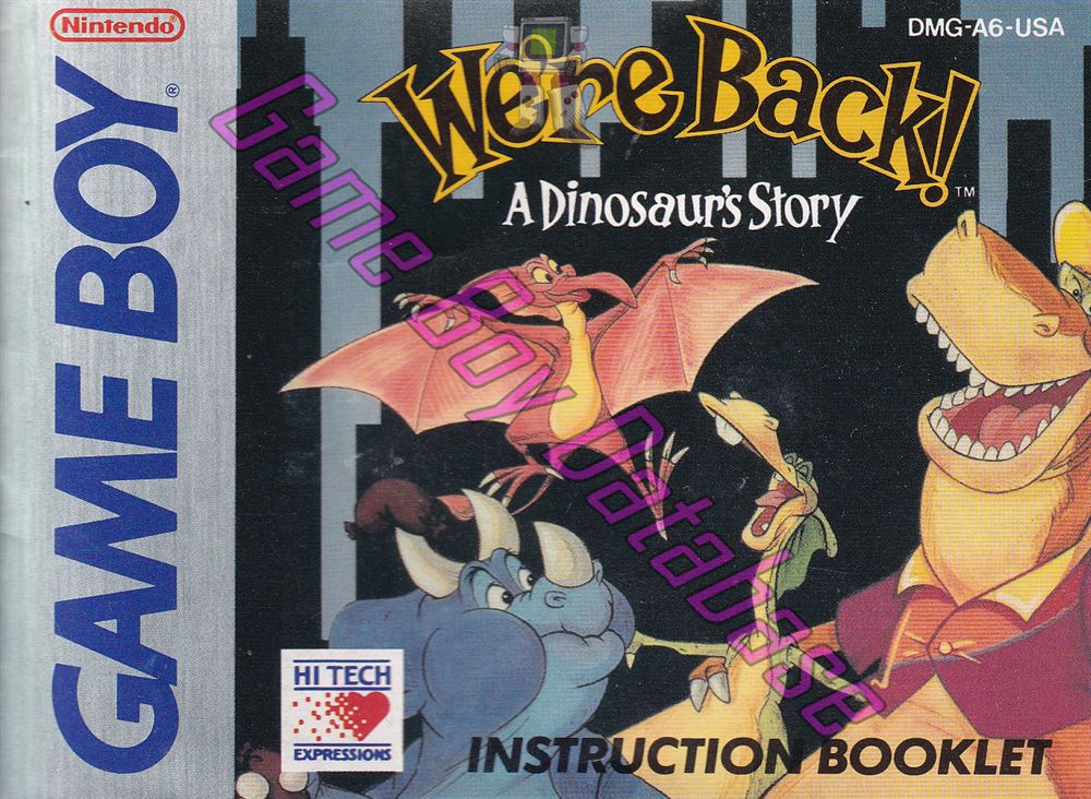 We're Back!: a Dinosaurs Story USA Front of the booklet