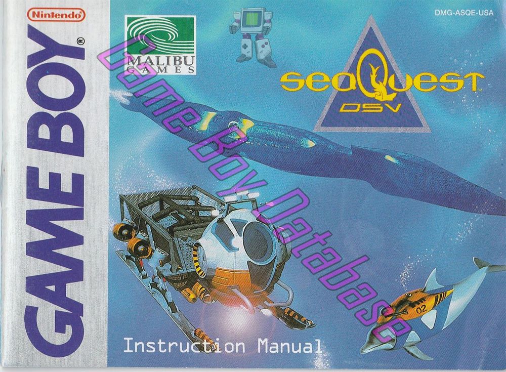 SeaQuest DSV USA Front of the booklet