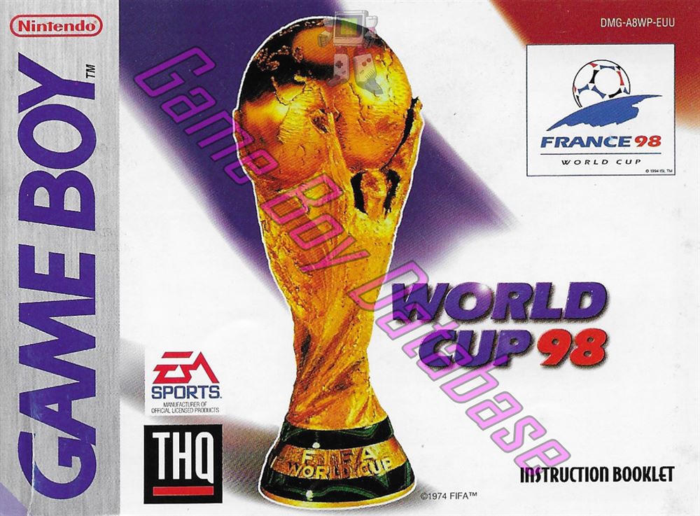 World Cup 98 EUU Front of the booklet