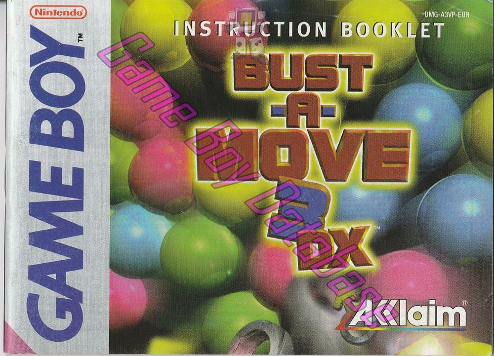 Bust-a-Move 3 DX EUR Front of the booklet