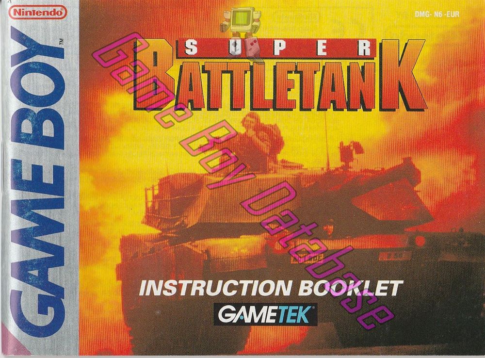 Super Battletank EUR-1 Front of the booklet