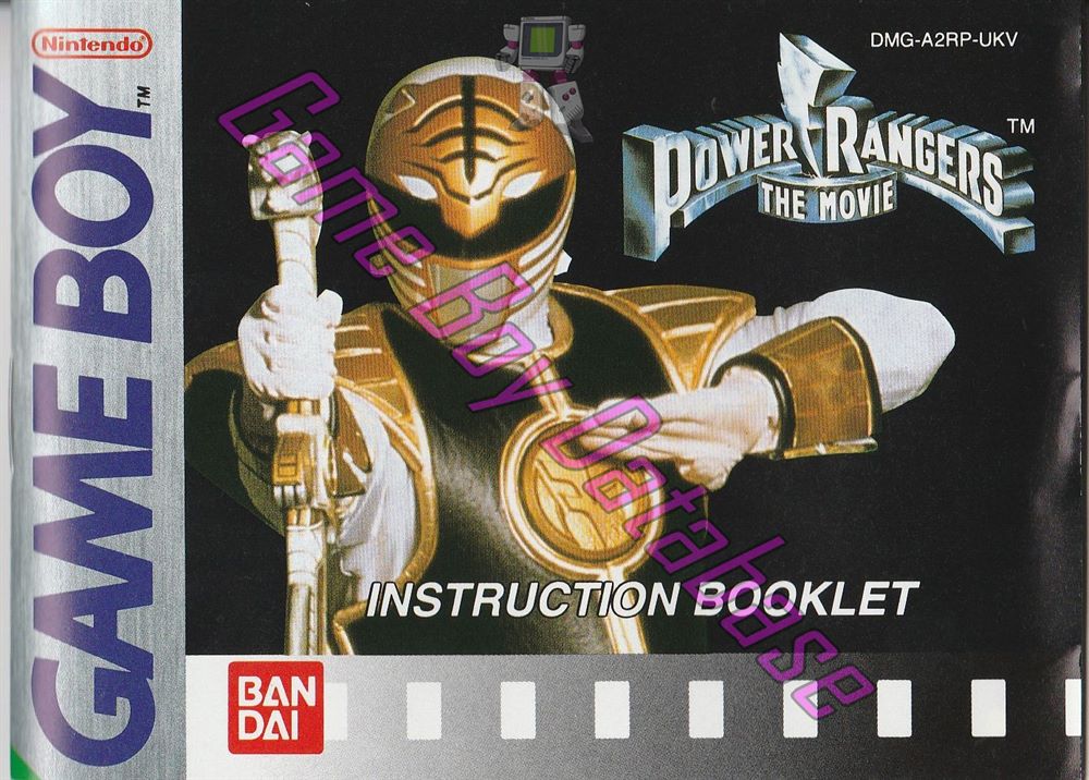 Power Rangers the Movie (Mighty Morphin) UKV-1 Front of the booklet