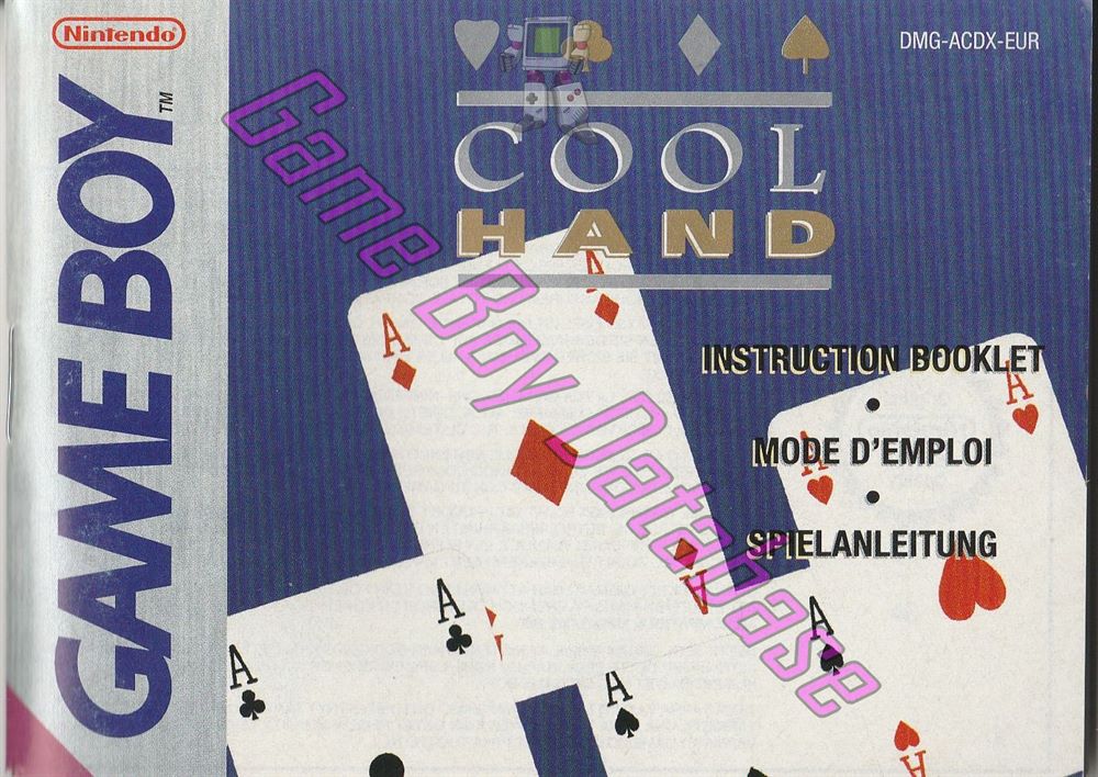 Cool Hand EUR Front of the booklet