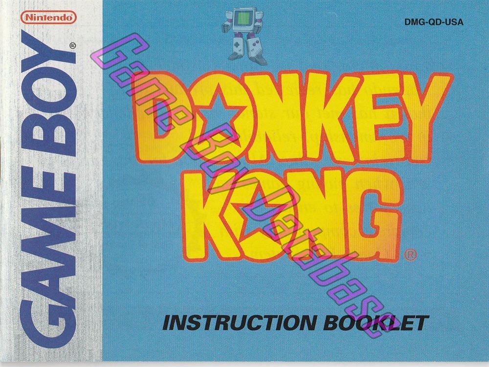 Donkey Kong USA Front of the booklet