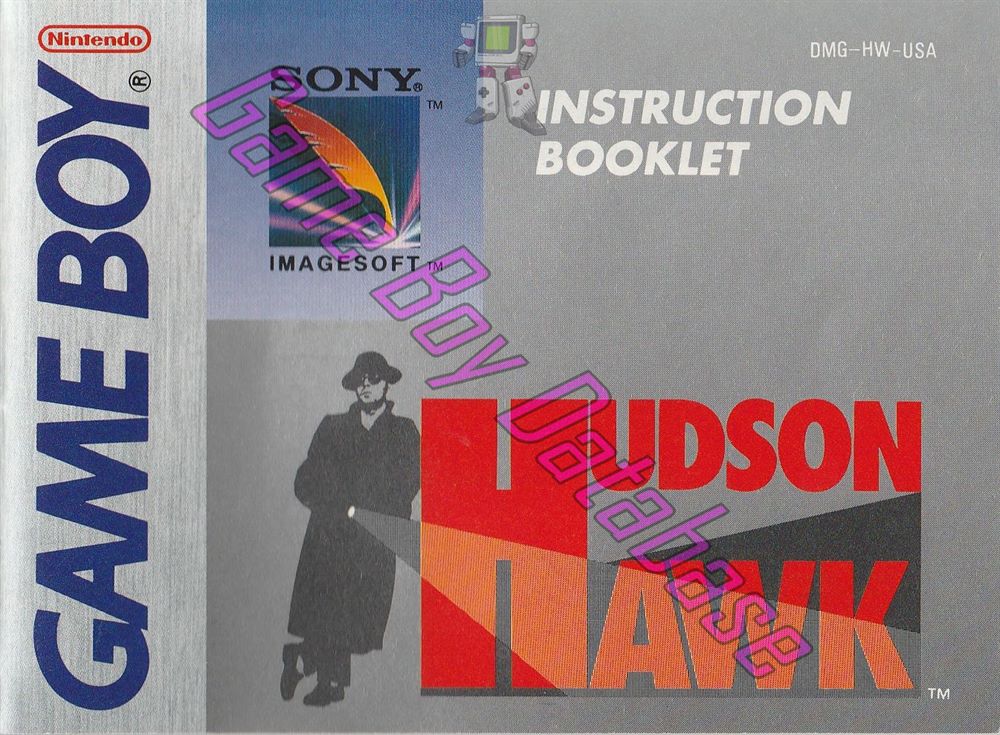 Hudson Hawk USA Front of the booklet