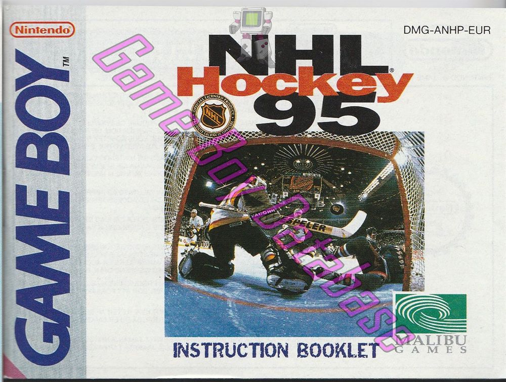 NHL Hockey 95 EUR Front of the booklet