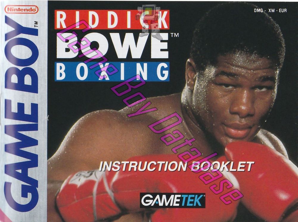 Riddick Bowe Boxing EUR Front of the booklet