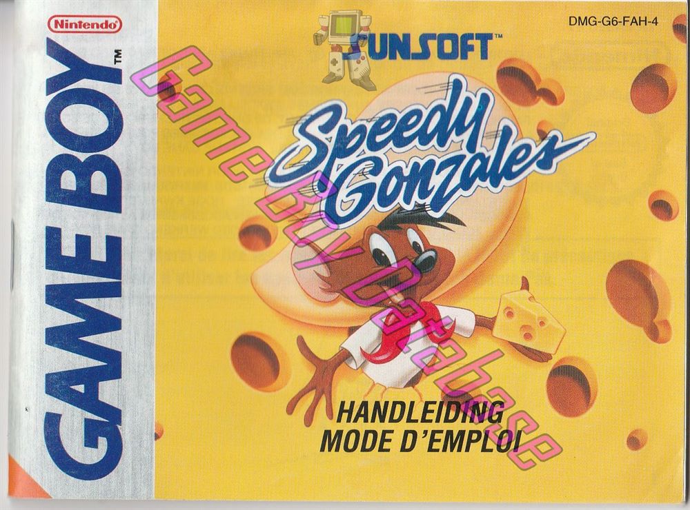 Speedy Gonzales FAH-4 Front of the booklet