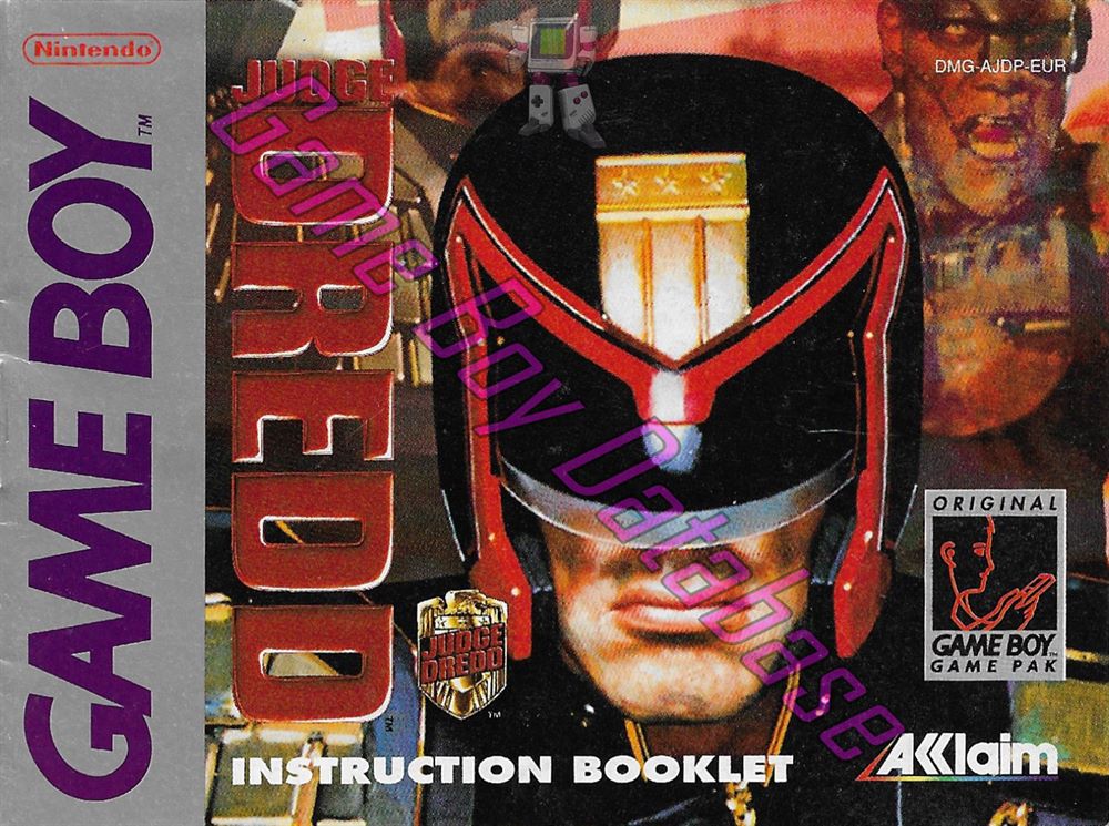 Judge Dredd (printed in Europe) EUR Front of the booklet