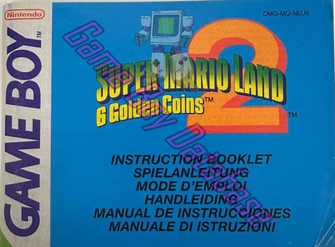 Super Mario Land 2: 6 Golden Coins NEU6-4 Front of the booklet